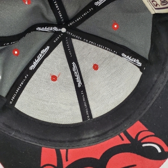 Chicago Bulls Mitchell & Ness Snapback Hat Cap Grey/Red Adult One size Canvas - Picture 10 of 10